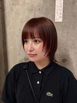 アジリ(agili) 10代20代30代/ボブウルフ/ウルフカット/レイヤー/オレンジピンク
