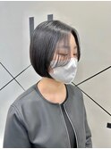 ショートボブマッシショート/前髪/イメチェン/グレージュカラー