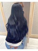 【Ayu。】光に透ける地毛風カラー暗髪ブリーチなしブルーカラー