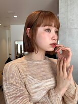 Say.黒髪ボブルフネビージュ小顔ワンレン切りっぱなしボブ表参道