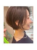 ショートカット/ショートボブ/白髪ぼかし/40代ショート