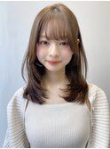 小顔 美髪 レイヤーカット イメチェン ワイドバング"