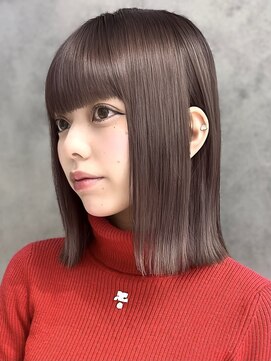 ヴェイン 渋谷(vain) モカグレージュ×ミディアムボブ