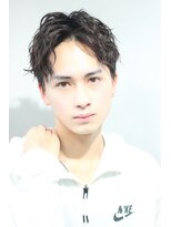 マーズ(MARS) ツイストスパイラル×ブルーブラック×センターパート/20代30代