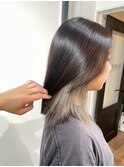 桑名ロングレイヤーカットミルクティーベージュロングヘア韓国