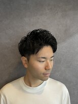 ベルーフ(BERUF) 癖毛を活かしたパーマ風アップバング×刈り上げショート！！