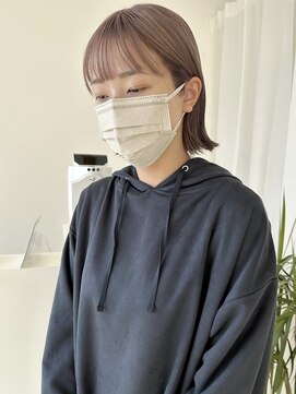 コード 四条河原町駅店(CHORD) 切りっぱなしボブ/ミルクティーベージュ/ハイトーンカラー/四条