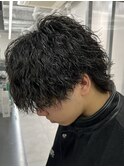 縦落ちツイストスパイラルパーマメンズ