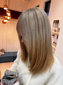 ホワイトストーン WHITE STONE ミルクティーベージュストレート