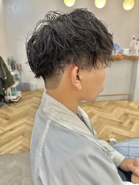 ロミー 本厚木(ROMMY.) メンズヘア◎韓国マッシュプードルパーマチャコールグレー本厚木