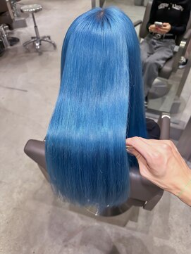 ブルーカラー/水色カラー/髪質改善/名古屋/栄/ケアブリーチ