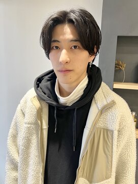 ラミエバイメルト 下北沢(lamie by melt) メンズカットセンターパートニュアンスパーマ下北沢20代30代