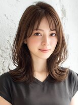 ロティー 天神(loty)&nbsp;レイヤーカット くびれヘア 顔周りカット 前髪 透明感カラー