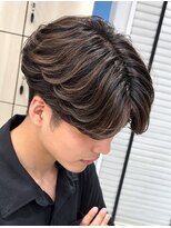 アース 郡山コスモス通り店(HAIR&MAKE EARTH)&nbsp;メンズナチュラルハイライトの毛流れマッシュ