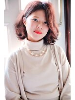 ヘアーアンドアトリエ マール(Hair&Atelier Marl)&nbsp;【Marl】ミディアムボブのベリーピンク