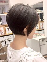ミッテル(mittell)&nbsp;ショートヘア毛先パーマことりベージュ黒髪ウォーターフォール