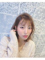 ロンド ストラーダ 心斎橋(Lond strada)&nbsp;【津賀　涼】ショートグレージュカラーボブウルフココアベージュ