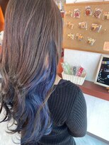 ジップヘアー(ZipHair)&nbsp;Ｚｉｐ　Ｈａｉｒ　★ブルー×インナーカラー★