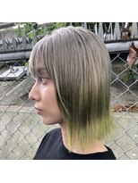 アース クロスガーデン川崎店(HAIR&MAKE EARTH)&nbsp;ハイトーン×ライムグリーン