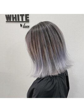 アンダーバーホワイト 阪神西宮店(_WHITE) ホワイトラベンダーカラー　バレイヤージュ