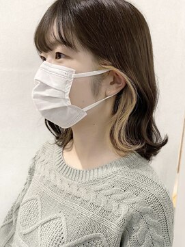 プラグ バイ ネオリーブ(plug by neolive) インナーカラーベージュ☆美髪/ネビージュ/こなれミディ