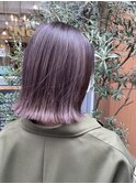 切りっぱなしボブ ラベンダーグレー【横浜】