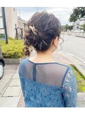 ボブアレンジ 編みおろし ヘアアレンジ