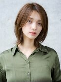 ★セミディカールシアーカラー姫カット耳かけショートボブ