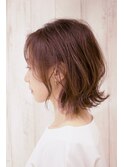 切りっぱなしボブ×ピンク×浦和の美容室ARTS谷島樹