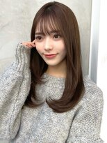 ミラリー トウキョウ(Mirareee Tokyo)&nbsp;20代30代40代◎前髪パーマグレーベージュレイヤーロング黒髪