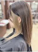 インナーカラー×ブロンドミルクティー