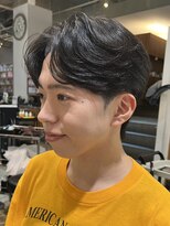 【石山】センターパートダウンパーマ