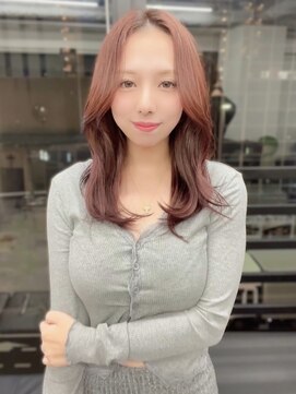 スターズ 川越店(STARS) 韓国くびれヘア ハイトーン ブリーチ パールピンク 透明感カラー
