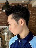 スパイキーショート　オールバック