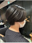 20代30代40代小顔ハンサムショートアッシュブルーブラック