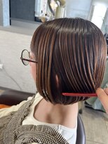 オッジ ヘアー 深谷店(Oggi Hair) ボブ　×  コントラストハイライト　４月