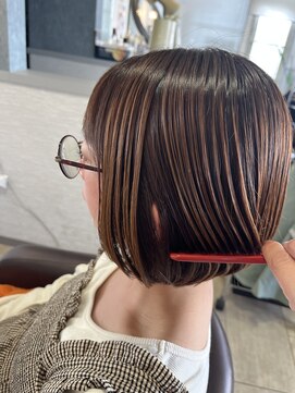 オッジ ヘアー 深谷店(Oggi Hair) ボブ × コントラストハイライト 4月