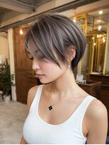 アイドットプラス 表参道(i.+omotesando) 前髪小顔ハイトーンカラー大人ショートボブヘア20代30代40代