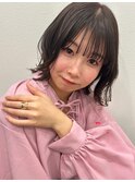 柔らかボブ×透明感ブラウン