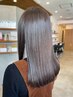 艶髪ストレート(プラチナ)+デザインカット ¥17600