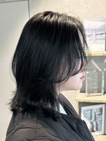 ルイ(ROUIS produced by LUCK 津田沼)&nbsp;ROUIS 津田沼 ブルーブラック/レイヤーカット/チャコールグレー