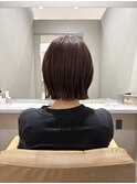【秋カラー】×ぱつっと【切りっぱなしボブ】