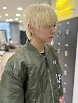 シピレアノバイブレス(shipi. le'ano by brace) ホワイトブロンド/メンズハイトーン/抜きっぱなし/ウルフカット