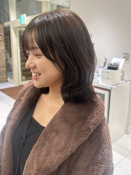 ザザ ZA/ZA 目白 レイヤーカット×オリーブカラー　目白美容室