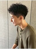 MEN’S/リバースセンターパート/ニュアンスパーマ/新宿