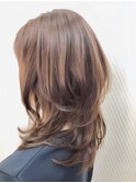 夏秋カラー×ハッシュカット/顔周りレイヤー/くびれ髪質改善