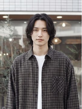 キビト(kibito) 新宿若松河田曙橋かきあげセンターパートパーマ20代30代40代
