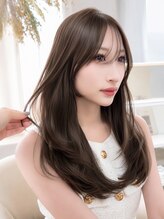 【ロング仕上がり】可愛い顔まわりレイヤー小顔見えロングスタイル、横顔まで垢抜ける大人可愛い上品ヘア☆
