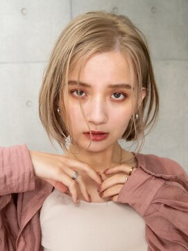 メゾンドイギー(MAISON de IGGY) ラフにきまるニュアンスボブ#シルキーベージュ#グレーベージュ