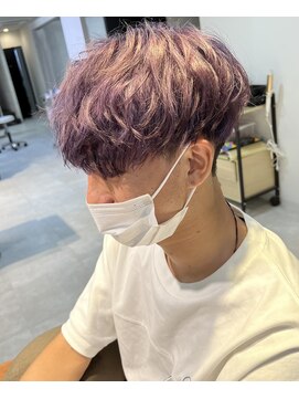 リコ ヘアアンドリラクゼーション 名駅店(LICO HAIR＆RELAXATION) ブリーチ１回パープルカラー　名古屋駅/名駅/メンズ